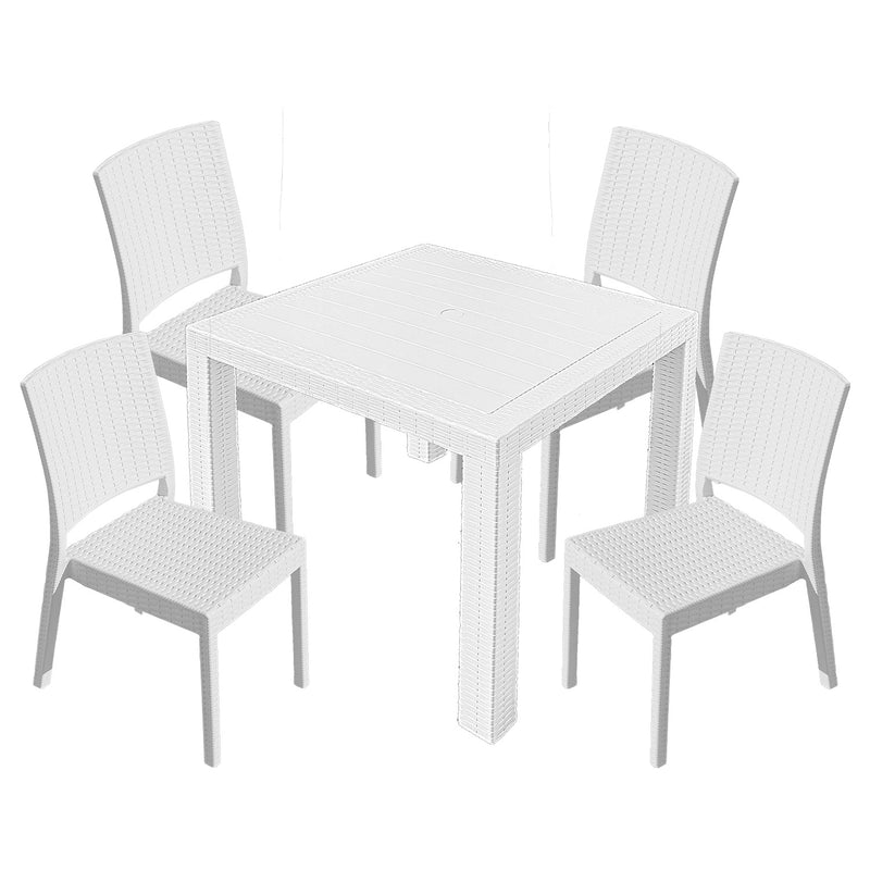 Mesa Palermo + 4 Sillones Verona